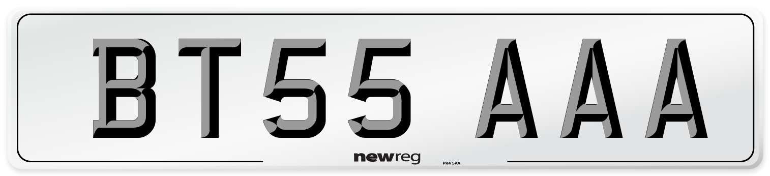 BT55 AAA Number Plate from New Reg